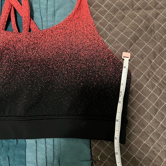 Lululemon Energy Bra Ombre Speckle Stop Jacquard EB Black Thermal Red (Size 6) - Picture 13 of 13